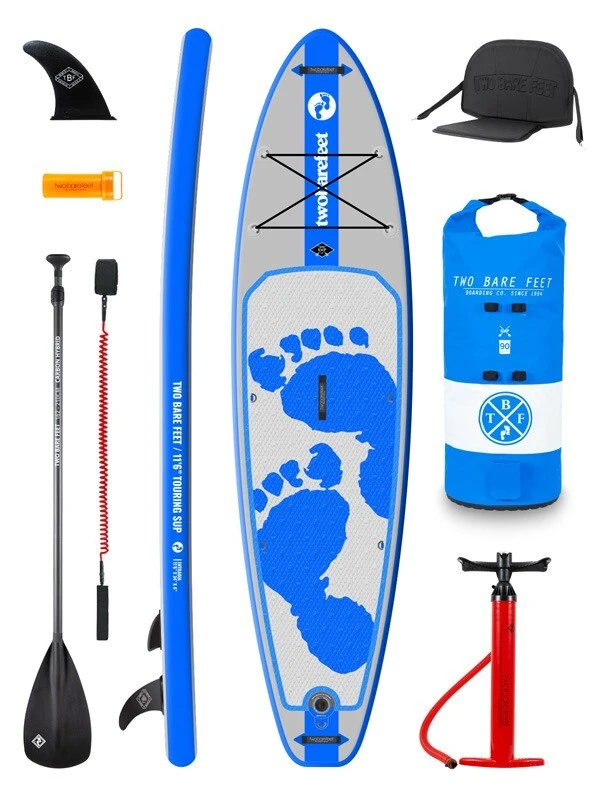 Two Bare Feet Entradia (Touring) 11'6" X 34" X 6" Inflatable SUP Deluxe Carbon Hybrid Pack (Blue) 1 Two Bare Feet Entradia (Touring) 11'6" X 34" X 6" Inflatable SUP Deluxe Carbon Hybrid Pack (Blue)