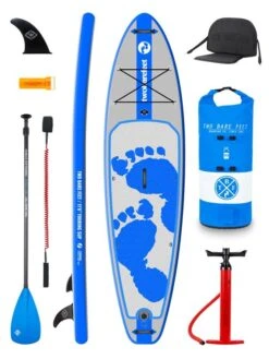 Two Bare Feet Entradia (Touring) 11'6" X 34" X 6" Inflatable SUP Deluxe Fibreglass Hybrid Pack (Blue)