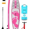 Two Bare Feet Entradia (Touring) 11'6" X 34" X 6" Inflatable SUP Starter Pack (Pink)