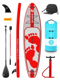 Two Bare Feet Entradia (Touring) 11'6" X 34" X 6" Inflatable SUP Ultimate Pack (Red)