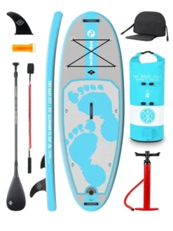 Two Bare Feet Entradia (Allround XS) 8'6" X 34" X 4.75" Inflatable Juniors SUP Ultimate Pack (Aqua)