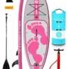 Two Bare Feet Entradia (Allround XS) 8'6" X 34" X 4.75" Inflatable Juniors SUP Starter Pack (Pink)