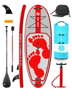 Two Bare Feet Entradia (Allround XS) 8'6" X 34" X 4.75" Inflatable Juniors SUP Ultimate Pack (Red)