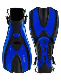 Pro Dive Series Silicone Mask, Dry Top Snorkel & F70 Fins 3 Piece Set 2 (Blue) -Surfboards Sales f70 blue 4 1