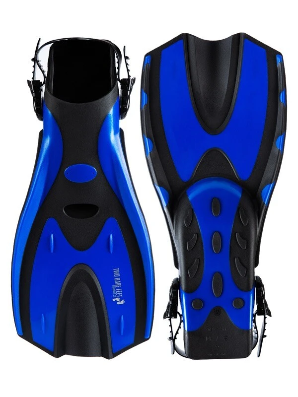Two Bare Feet Adult Silicone Mask, Snorkel & F70 Fins 3 Piece Set 3 (Blue) 3 Two Bare Feet Adult Silicone Mask, Snorkel & F70 Fins 3 Piece Set 3 (Blue) - Image 3