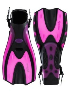 Pro Dive Series Silicone Mask, Dry Top Snorkel & F70 Fins 3 Piece Set 3 (Pink) 5 Pro Dive Series Silicone Mask, Dry Top Snorkel & F70 Fins 3 Piece Set 3 (Pink) -Surfboards Sales f70 pink 4 1