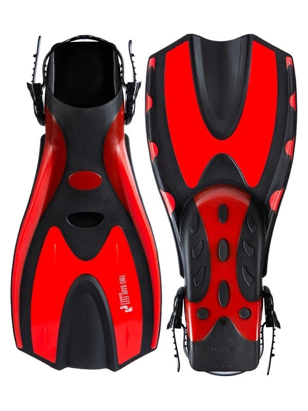Two Bare Feet Adult Silicone Mask, Snorkel & F70 Fins 3 Piece Set 2 (Red) 3 Two Bare Feet Adult Silicone Mask, Snorkel & F70 Fins 3 Piece Set 2 (Red) - Image 3