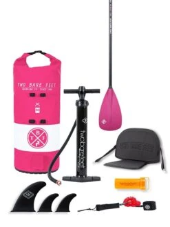 Two Bare Feet Sport Air (Touring) 12'0" X 33" X 6" Inflatable SUP Deluxe Fibreglass Hybrid Pack (Raspberry) -Surfboards Sales fibreglass raspberry 2