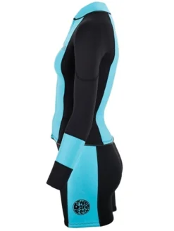 Two Bare Feet Harmony 3mm Jacket & Shorts Set (Black/Mint) -Surfboards Sales harmony jacket and shorts set black mint 3