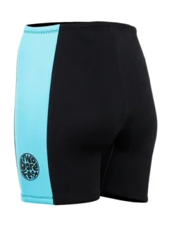 Two Bare Feet Womens Harmony 3mm Wetsuit Shorts (Black/Mint) -Surfboards Sales harmony shorts black mint 4