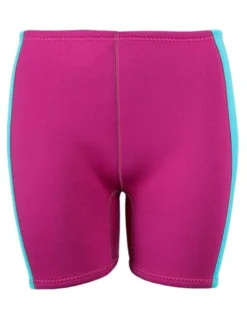 Two Bare Feet Womens Harmony 3mm Wetsuit Shorts (Raspberry / Aqua)