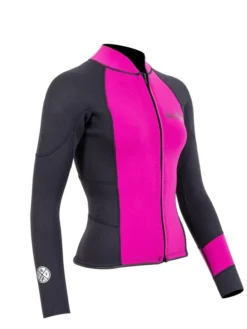 Two Bare Feet Womens Harmony 3mm Long Sleeve Wetsuit Jacket (Raspberry / Black) 15 Two Bare Feet Womens Harmony 3mm Long Sleeve Wetsuit Jacket (Raspberry / Black) -Surfboards Sales harmony jacket raspberry 8 1