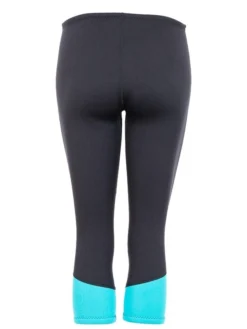 Two Bare Feet Womens Harmony 3mm Capri Wetsuit Pants (Black / Mint) -Surfboards Sales harmony pants black aqua 5