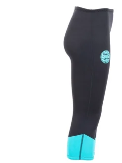 Two Bare Feet Womens Harmony 3mm Capri Wetsuit Pants (Black / Mint) -Surfboards Sales harmony pants black aqua 7