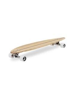 Two Bare Feet "The Chuck" 44in Bamboo Series Longboard Skateboard Complete (White Wheels) -Surfboards Sales image 3 compressed 2
