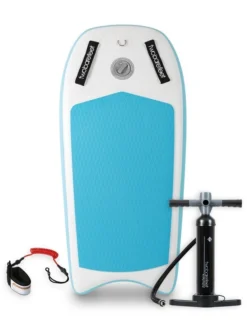 Two Bare Feet Boarding Co. 44" Inflatable Bodyboard - Basic Pack (Aqua)