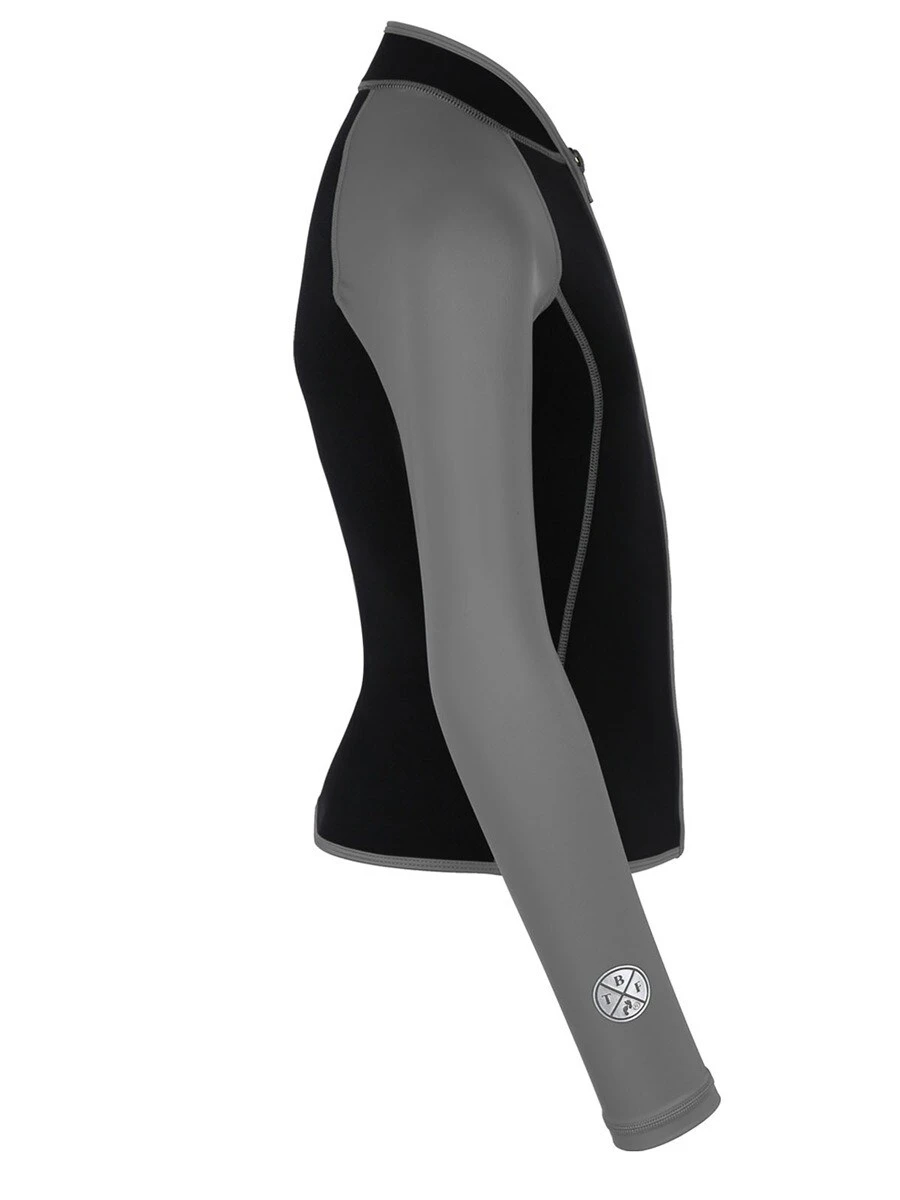 Two Bare Feet Mens Heritage Pursuit 3mm Wetsuit Jacket (Grey / Black) - Image 7