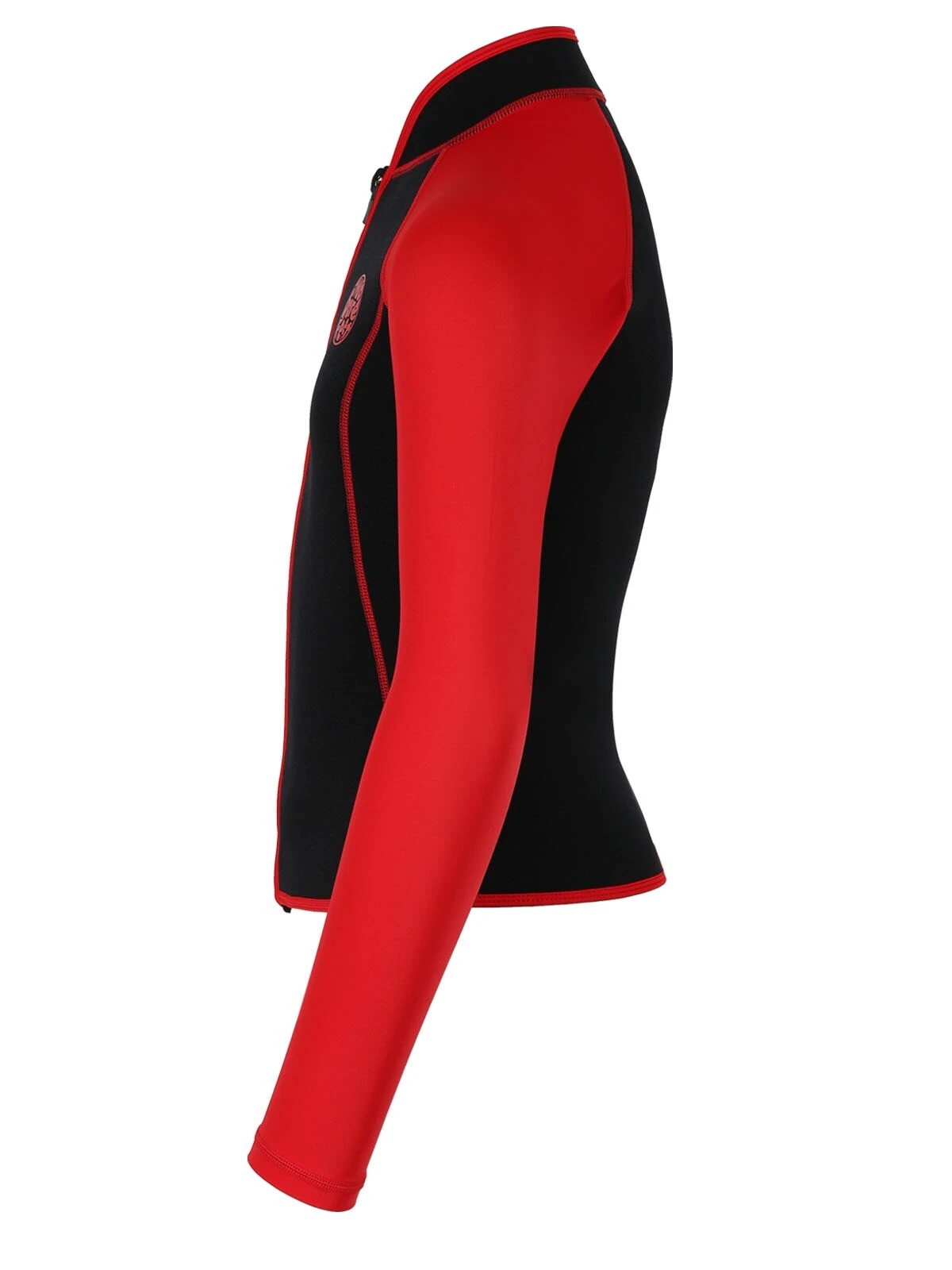 Two Bare Feet Mens Heritage Pursuit 3mm Wetsuit Jacket (Red / Black) - Image 3