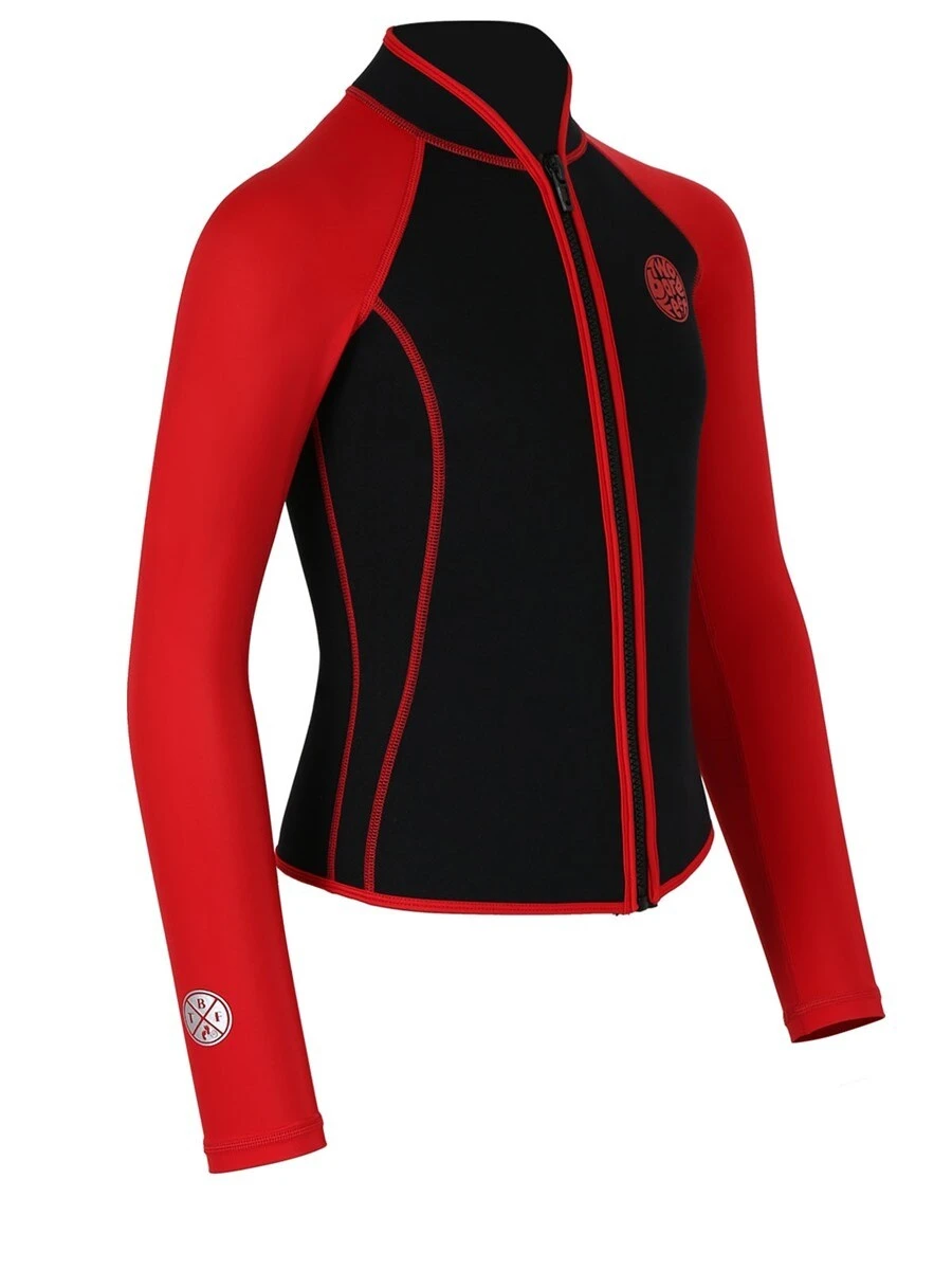 Two Bare Feet Mens Heritage Pursuit 3mm Wetsuit Jacket (Red / Black) - Image 8