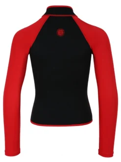 Two Bare Feet Mens Heritage Pursuit 3mm Wetsuit Jacket (Red / Black) -Surfboards Sales junior heritage pursuit wetsuit jacked red.black back 1