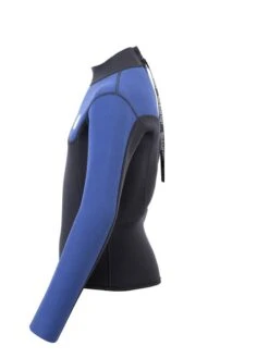 Two Bare Feet Junior Aspect 2.5mm Back Zip Jacket (Black/Blue) -Surfboards Sales kids aspect back zip jacket black blue denim 3