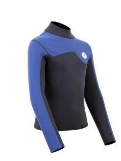 Two Bare Feet Junior Aspect 2.5mm Back Zip Jacket (Black/Blue) -Surfboards Sales kids aspect back zip jacket black blue denim 8