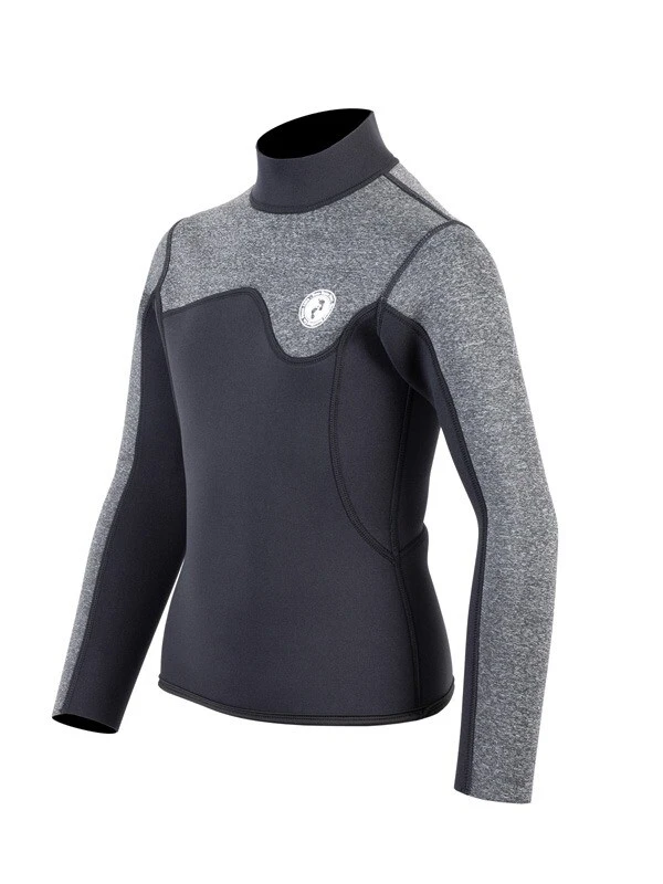 Two Bare Feet Junior Aspect 2.5mm Back Zip Jacket (Black/Grey) 2 Two Bare Feet Junior Aspect 2.5mm Back Zip Jacket (Black/Grey) - Image 2