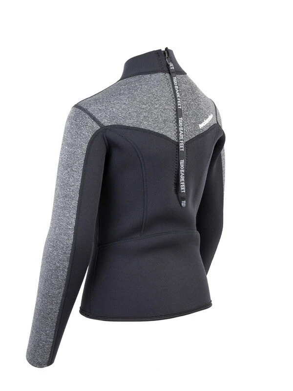 Two Bare Feet Junior Aspect 2.5mm Back Zip Jacket (Black/Grey) 4 Two Bare Feet Junior Aspect 2.5mm Back Zip Jacket (Black/Grey) - Image 4