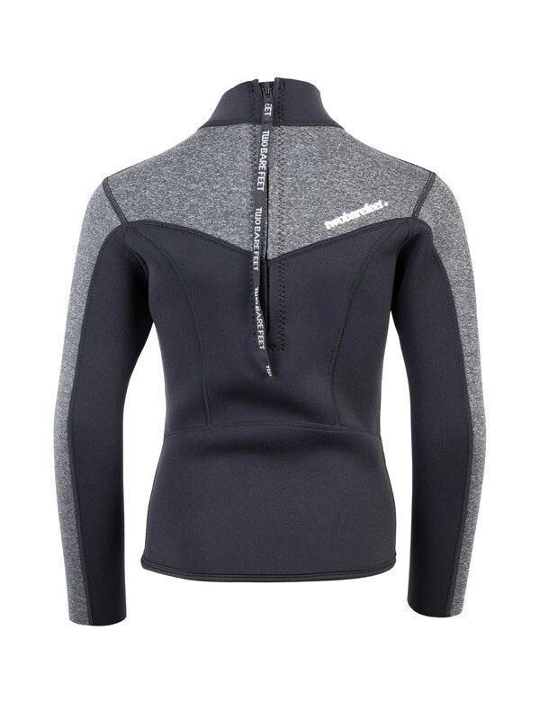 Two Bare Feet Junior Aspect 2.5mm Back Zip Jacket (Black/Grey) 5 Two Bare Feet Junior Aspect 2.5mm Back Zip Jacket (Black/Grey) - Image 5