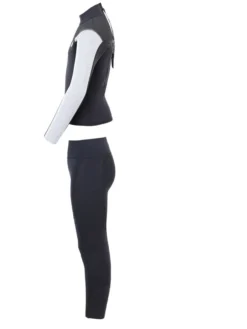 Two Bare Feet Junior Aspect 2.5mm Back Zip Jacket & Pants Set (Black/Grey/Grey) -Surfboards Sales kids aspect back zip jacket black grey grey vista pants 4