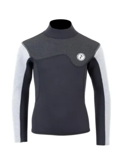 Two Bare Feet Junior Aspect 2.5mm Back Zip Jacket & Pants Set (Black/Grey/Grey) -Surfboards Sales kids aspect back zip jacket black grey grey vista pants 5