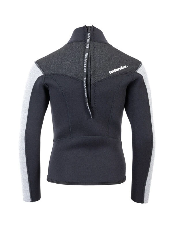 Two Bare Feet Junior Aspect 2.5mm Back Zip Jacket & Pants Set (Black/Grey/Grey) - Image 6