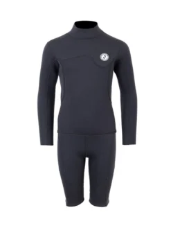 Two Bare Feet Junior Aspect 2.5mm Back Zip Jacket & Shorts Set (Black)