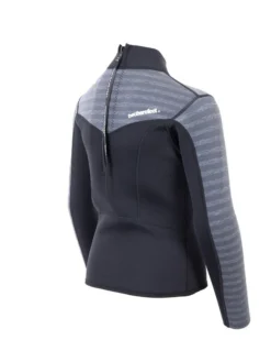 Two Bare Feet Junior Aspect 2.5mm Back Zip Jacket (Black/Grey Stripe) -Surfboards Sales kids aspect back zip jacket black grey stripe 6