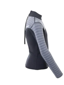 Two Bare Feet Junior Aspect 2.5mm Back Zip Jacket (Black/Grey Stripe) -Surfboards Sales kids aspect back zip jacket black grey stripe 7