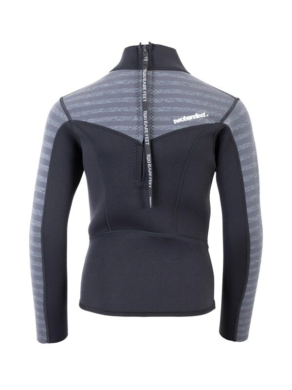 Two Bare Feet Junior Aspect 2.5mm Back Zip Jacket & Pants Set (Black/Grey Stripes) 6 Two Bare Feet Junior Aspect 2.5mm Back Zip Jacket & Pants Set (Black/Grey Stripes) - Image 6