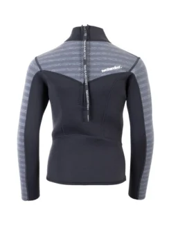 Two Bare Feet Junior Aspect Fleece Lined Zipless Thermal 2.5mm Superstretch Wetsuit Top & Shorts Set (Black/Grey Stripes) 13 Two Bare Feet Junior Aspect Fleece Lined Zipless Thermal 2.5mm Superstretch Wetsuit Top & Shorts Set (Black/Grey Stripes) -Surfboards Sales kids aspect back zip jacket black grey stripe vista shorts 6 1