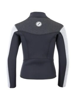 Two Bare Feet Junior Aspect Fleece Lined Zipless Thermal 2.5mm Superstretch Wetsuit Top (Black/Grey/Grey) -Surfboards Sales kids aspect fleece lined thermal top black grey grey 5
