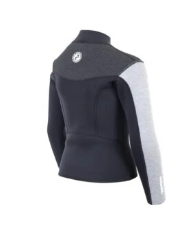 Two Bare Feet Junior Aspect Fleece Lined Zipless Thermal 2.5mm Superstretch Wetsuit Top (Black/Grey/Grey) -Surfboards Sales kids aspect fleece lined thermal top black grey grey 6