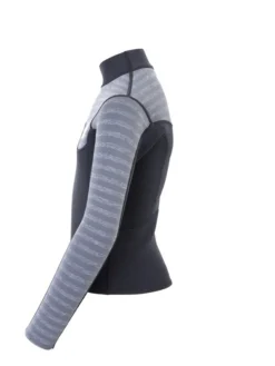 Two Bare Feet Junior Aspect Fleece Lined Zipless Thermal 2.5mm Superstretch Wetsuit Top (Black/Grey Stripe) 11 Two Bare Feet Junior Aspect Fleece Lined Zipless Thermal 2.5mm Superstretch Wetsuit Top (Black/Grey Stripe) -Surfboards Sales kids aspect fleece lined thermal top black grey stripe 3 1