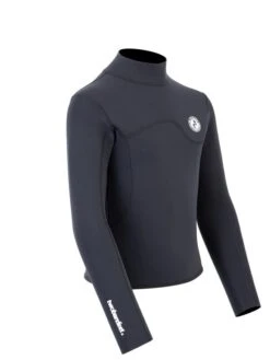 Two Bare Feet Junior Aspect Fleece Lined Zipless Thermal 2.5mm Superstretch Wetsuit Top (Black) -Surfboards Sales kids aspect fleece lined thermal top black 8