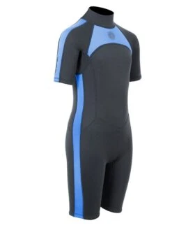 Two Bare Feet Flare 2.5mm Junior Superstretch Shorty Wetsuit (Blue) -Surfboards Sales kids flare shorty blue 8