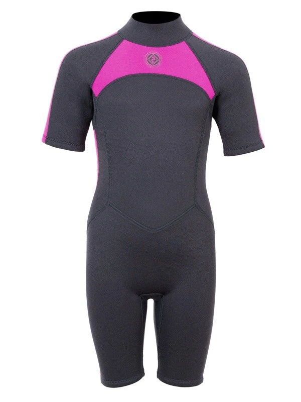Two Bare Feet Flare 2.5mm Junior Shorty Superstretch Wetsuit (Raspberry) 1 Two Bare Feet Flare 2.5mm Junior Shorty Superstretch Wetsuit (Raspberry)