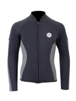 Two Bare Feet Junior Perspective Full Zip 2.5mm Wetsuit Jacket (Black/Grey)