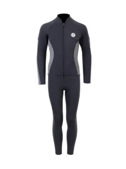 Two Bare Feet Junior Perspective Full Zip 2.5mm Wetsuit Jacket And Pants Set (Black/Grey)