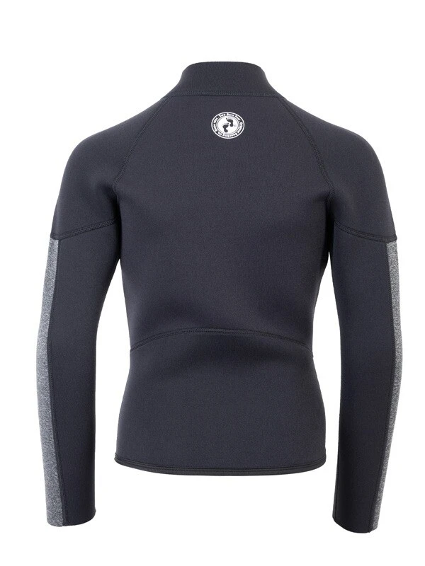 Two Bare Feet Junior Perspective Full Zip 2.5mm Wetsuit Jacket And Pants Set (Black/Grey) - Image 6