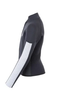 Two Bare Feet Junior Perspective Full Zip 2.5mm Wetsuit Jacket (Black/Grey/Grey) -Surfboards Sales kids perspective full zip jacket black grey grey 3