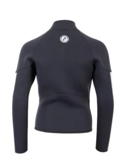 Two Bare Feet Junior Perspective Full Zip 2.5mm Wetsuit Jacket (Black/Grey/Grey) -Surfboards Sales kids perspective full zip jacket black grey grey 5