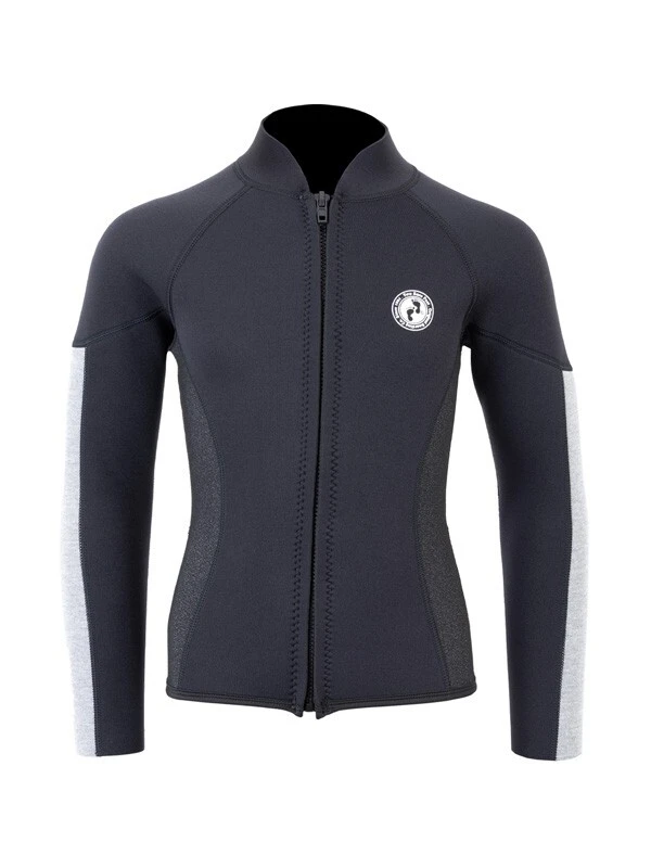 Two Bare Feet Junior Perspective Full Zip 2.5mm Wetsuit Jacket And Shorts Set (Black/Grey/Grey) 5 Two Bare Feet Junior Perspective Full Zip 2.5mm Wetsuit Jacket And Shorts Set (Black/Grey/Grey) - Image 5