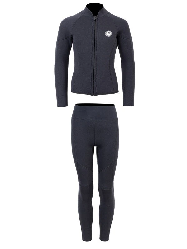 Two Bare Feet Junior Perspective Full Zip 2.5mm Wetsuit Jacket And Pants Set (Black) 2 Two Bare Feet Junior Perspective Full Zip 2.5mm Wetsuit Jacket And Pants Set (Black) - Image 2
